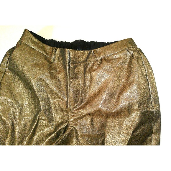New Womens Joan Rivers Red Carpet Petite Slim Ankle Leg Shimmer Pants Bronze LP - Picture 3 of 8